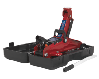 SEALEY 2 TONNE SHORT CHASSIS TROLLEY JACK WITH STORAGE CASE