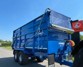 STEWART GX 16-21 L TRAILER WITH SILAGE KIT AND TRANSCOVER FRONT TO BACK SHEET FOR HIRE