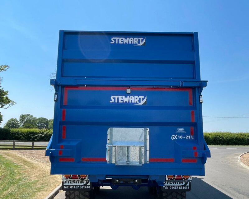 STEWART GX 16-21 L TRAILER WITH SILAGE KIT AND TRANSCOVER FRONT TO BACK SHEET FOR HIRE