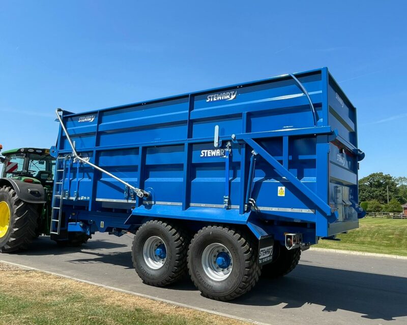 STEWART GX 16-21 L TRAILER WITH SILAGE KIT AND TRANSCOVER FRONT TO BACK SHEET FOR HIRE