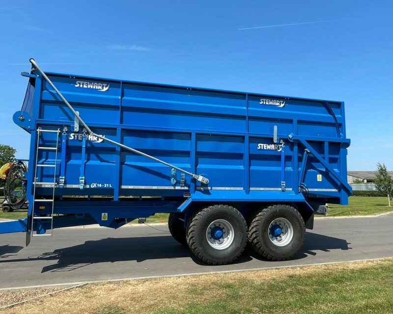 STEWART GX 16-21 L TRAILER WITH SILAGE KIT AND TRANSCOVER FRONT TO BACK SHEET FOR HIRE