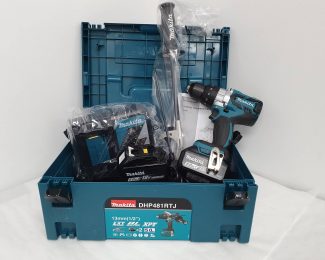 DHP481RTJ MAKITA 18V BRUSHLESS COMBI DRILL LXT KIT INCLUDES 2 X 5.0aH 18V BATTERIES