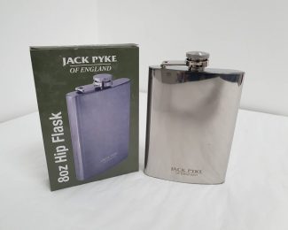 JACK PYKE STAINLESS STEEL HIP FLASK 8OZ