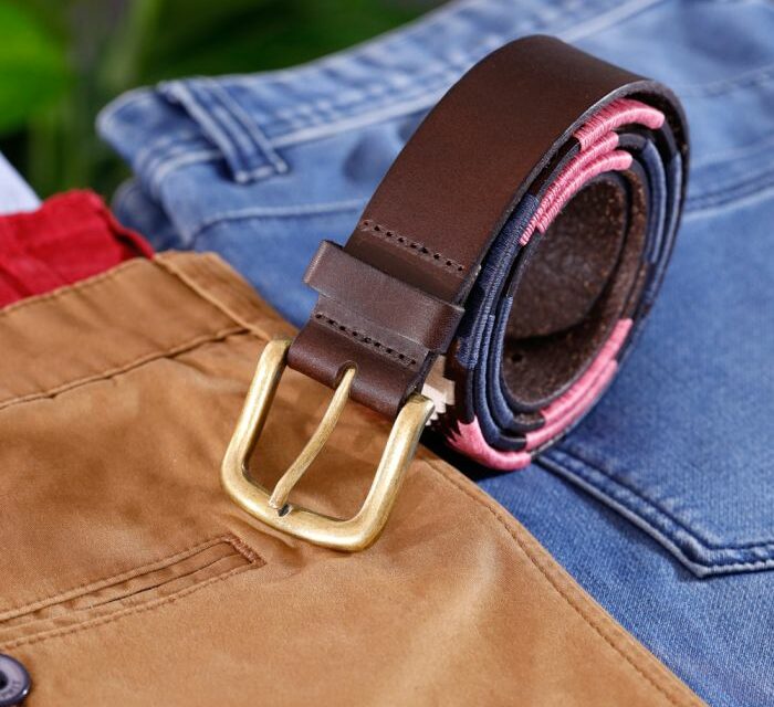 POLO BELT PINK-NAVY-WHITE PATTERN BY IBEX 30032