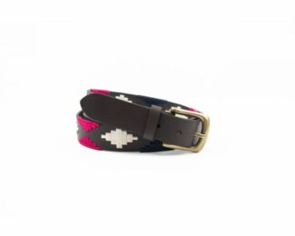 POLO BELT PINK-NAVY-WHITE PATTERN BY IBEX 30032