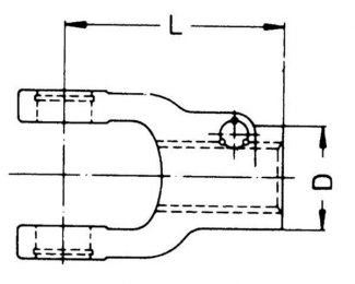 3630100 PUSH FIT YOKE WITH QR WALTERSCHEID 1 3/4 6 SPLINE