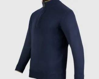 JACK PYKE ASHCOMBE ZIPKNIT PULLOVER – NAVY