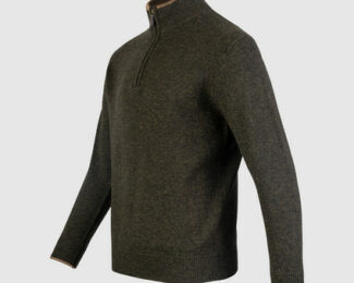 JACK PYKE ASHCOMBE ZIPKNIT PULLOVER – OLIVE