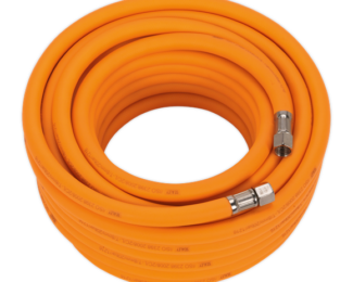 SEALEY 15M X 08M HIGH-VISIBILITY HYBRID AIR HOSE