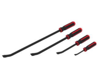 SEALEY 4PC HEAVY-DUTY PRY BAR SET WITH HAMMER CAP