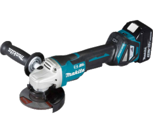 DGA467Z MAKITA 18V ANGLE GRINDER 115MM BL LXT INC 2 X 5.0Ah BATTERIES & CHARGER