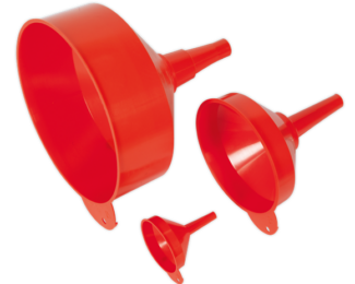 SEALEY 3PC FIXED SPOUT FUNNEL SET