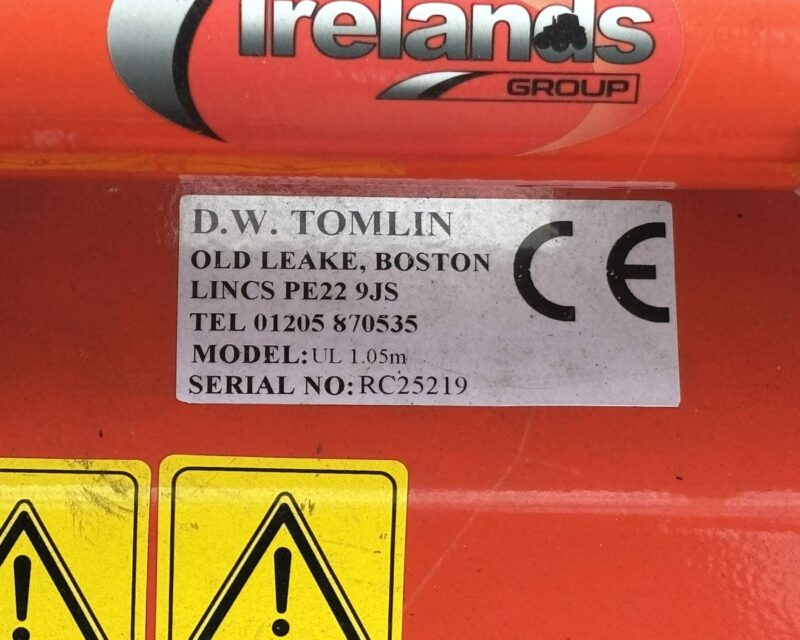 D.W. Tomlin Rotovator UL 1.05m