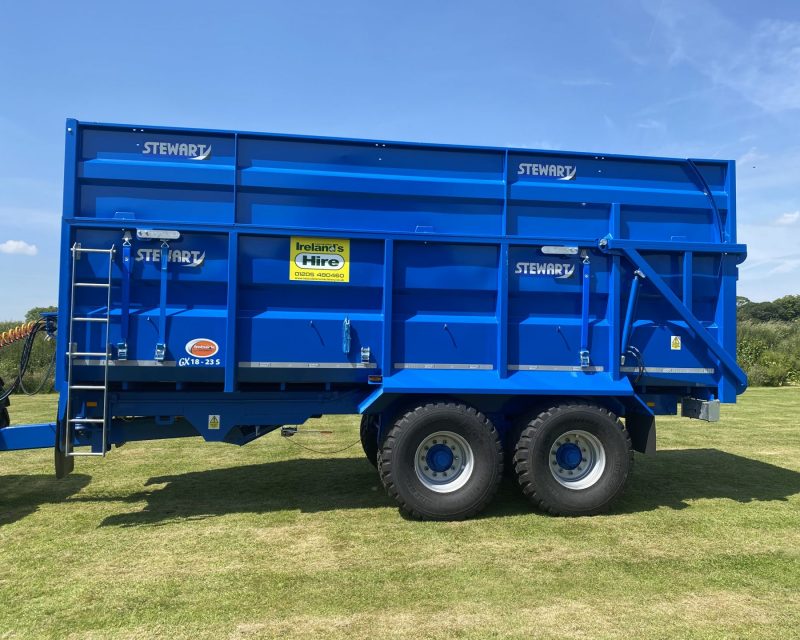 STEWART GX 18-23 TRAILER WITH SILAGE KIT FOR HIRE