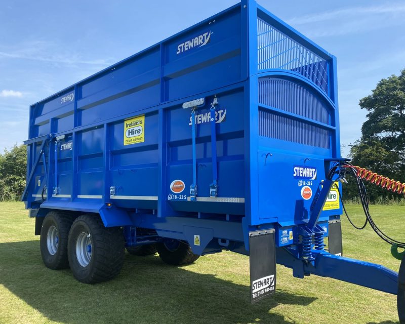 STEWART GX 18-23 TRAILER WITH SILAGE KIT FOR HIRE