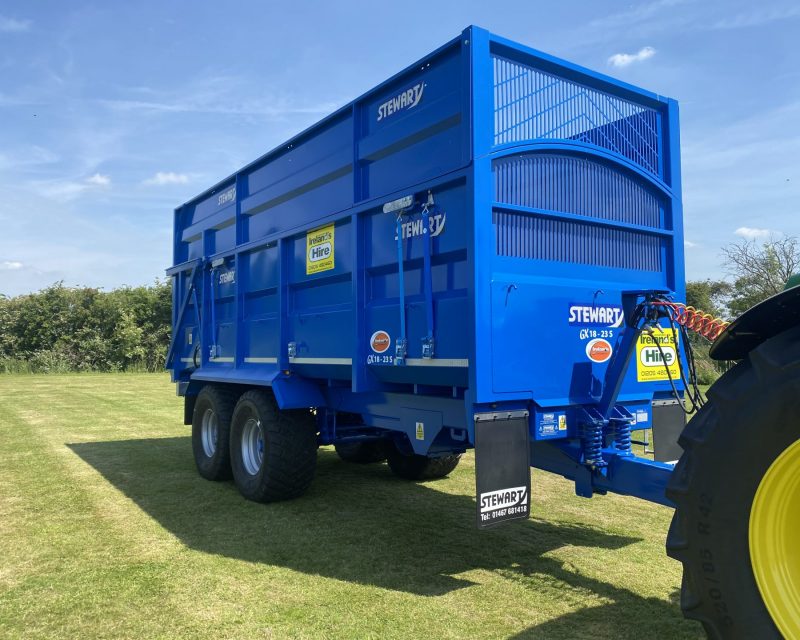 STEWART GX 18-23 TRAILER WITH SILAGE KIT FOR HIRE