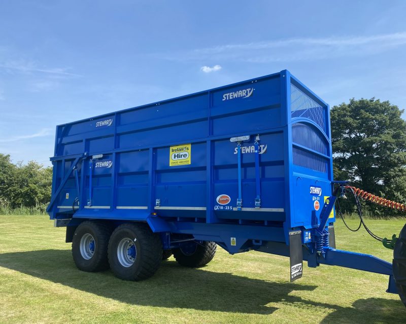 STEWART GX 18-23 TRAILER WITH SILAGE KIT FOR HIRE