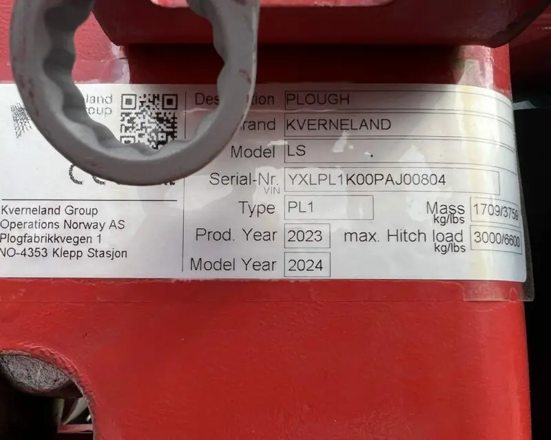 KVERNELAND LS 5 FURROW PLOUGH (2024)