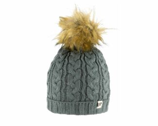 JACK PYKE LADIES CABLE KNIT HAT – GREY