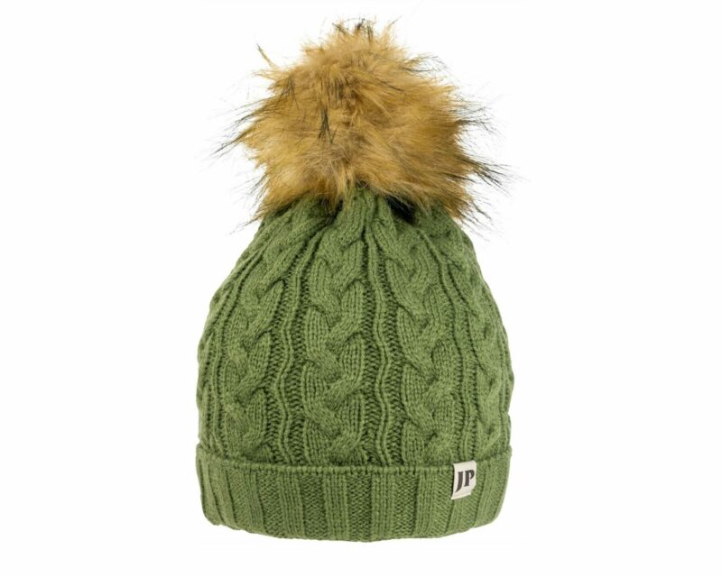 JACK PYKE LADIES CABLE KNIT HAT – LIGHT OLIVE