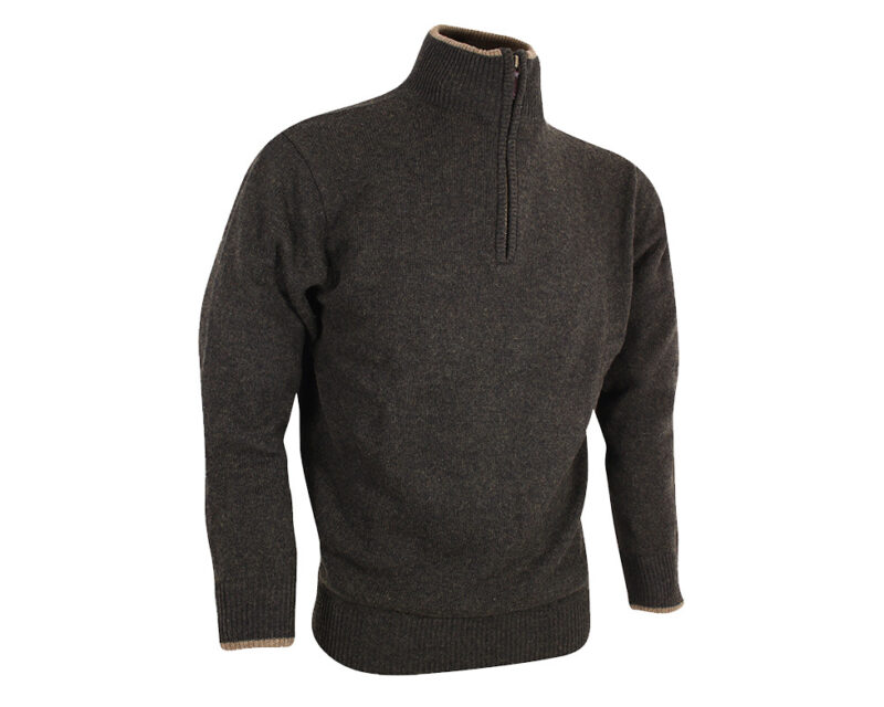 JACK PYKE ASHCOMBE ZIPKNIT PULLOVER – OLIVE