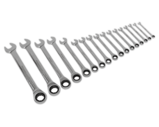 SEALEY 17PC COMBINATION RATCHET SPANNER SET