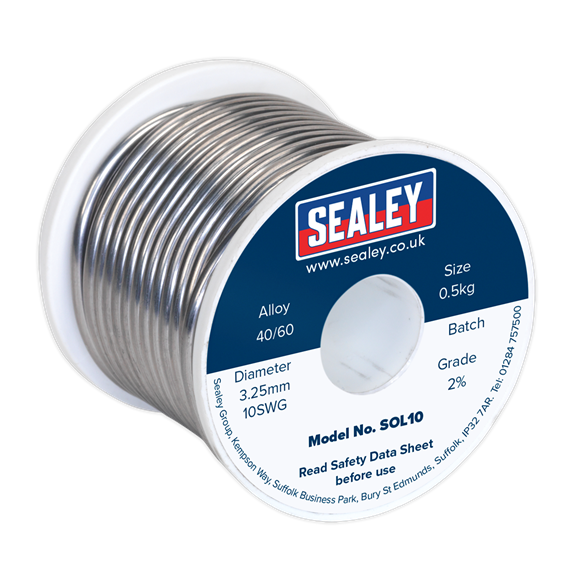 SEALEY 0.5KG SOLDER WIRE QUICK FLOW 40/60