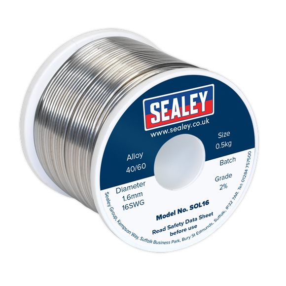 SEALEY 0.5KG SOLDER WIRE QUICK FLOW 40/60
