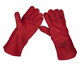 SEALEY LINED LEATHER WELDING GAUNTLETS – PAIR
