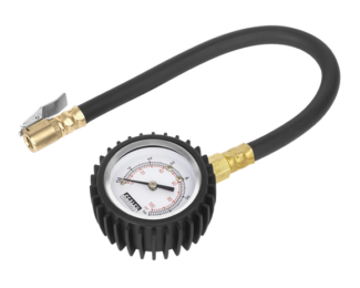 SEALEY TYRE PRESSURE GAUGE WITH CLIP-ON CONNECTOR
