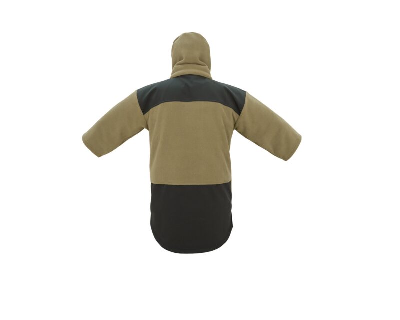 SWAZI THE FED SHORT SLEEVED HOODED FLEECE – TUSSOCK/IRON SAND