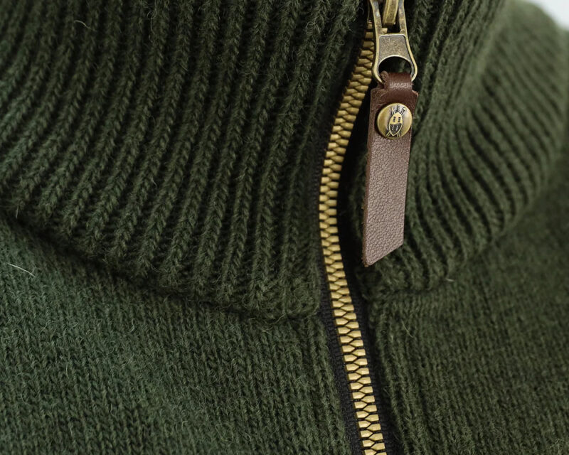 SWAZI THE MACKENZIE QUARTER-ZIP JUMPER- OLIVE