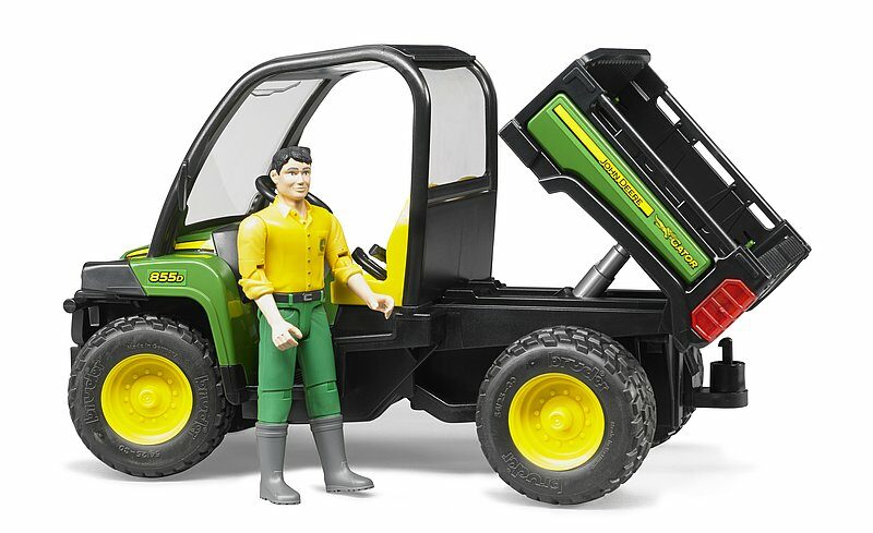 BRUDER JOHN DEERE GATOR XUV 855D WITH DRIVER